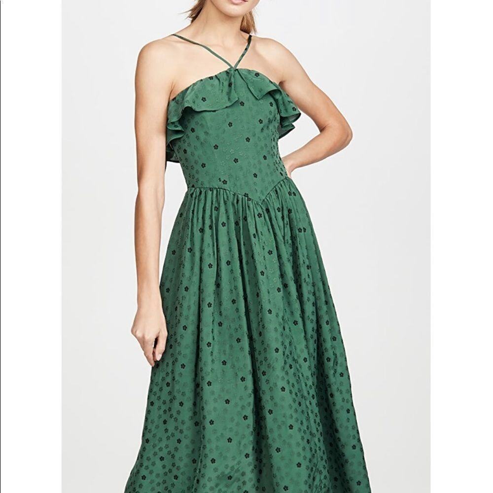 ALEXA CHUNG HALTER NECK DITSY JACQUARD NWT NECK DRESS SIZE 16